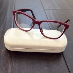 Marc Jacobs Women's Red Glasses MARC 123 OXU 140 **PRESCRIPTION**